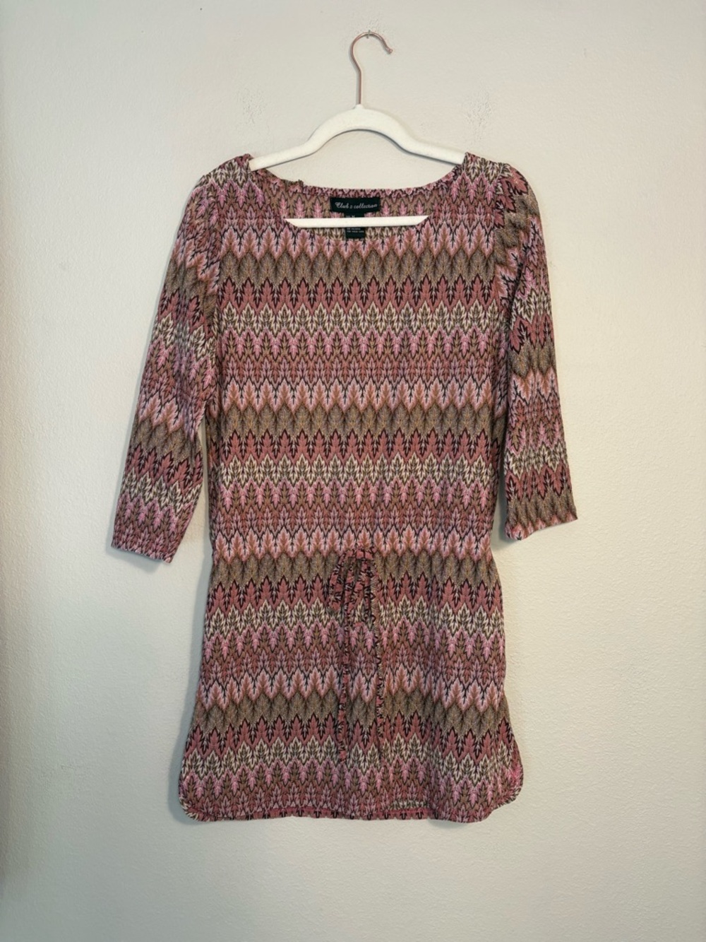 Club Z Collection Chevron Knit Tunic Dress Whimsigoth Y2K Size M
